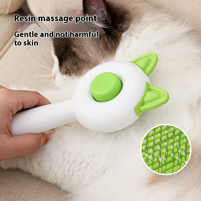 self cleaning pet hair remover comb s jemným masážním bodem, šetrný k pokožce domácích zvířat