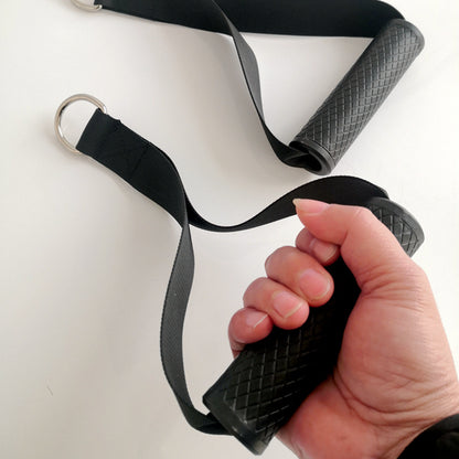fitness resistance band for strength training s rukojetí s protiskluzovým povrchem a popruhy.