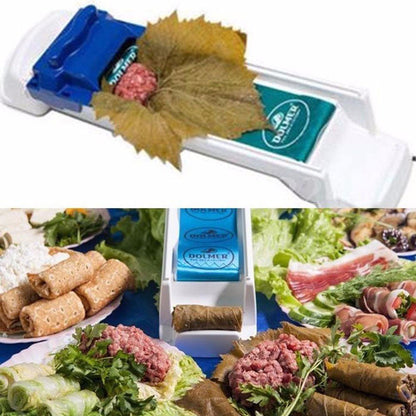Domácí sushi stroj na výrobu masových a zeleninových rolí v kuchyni, snadný a hygienický gadget.