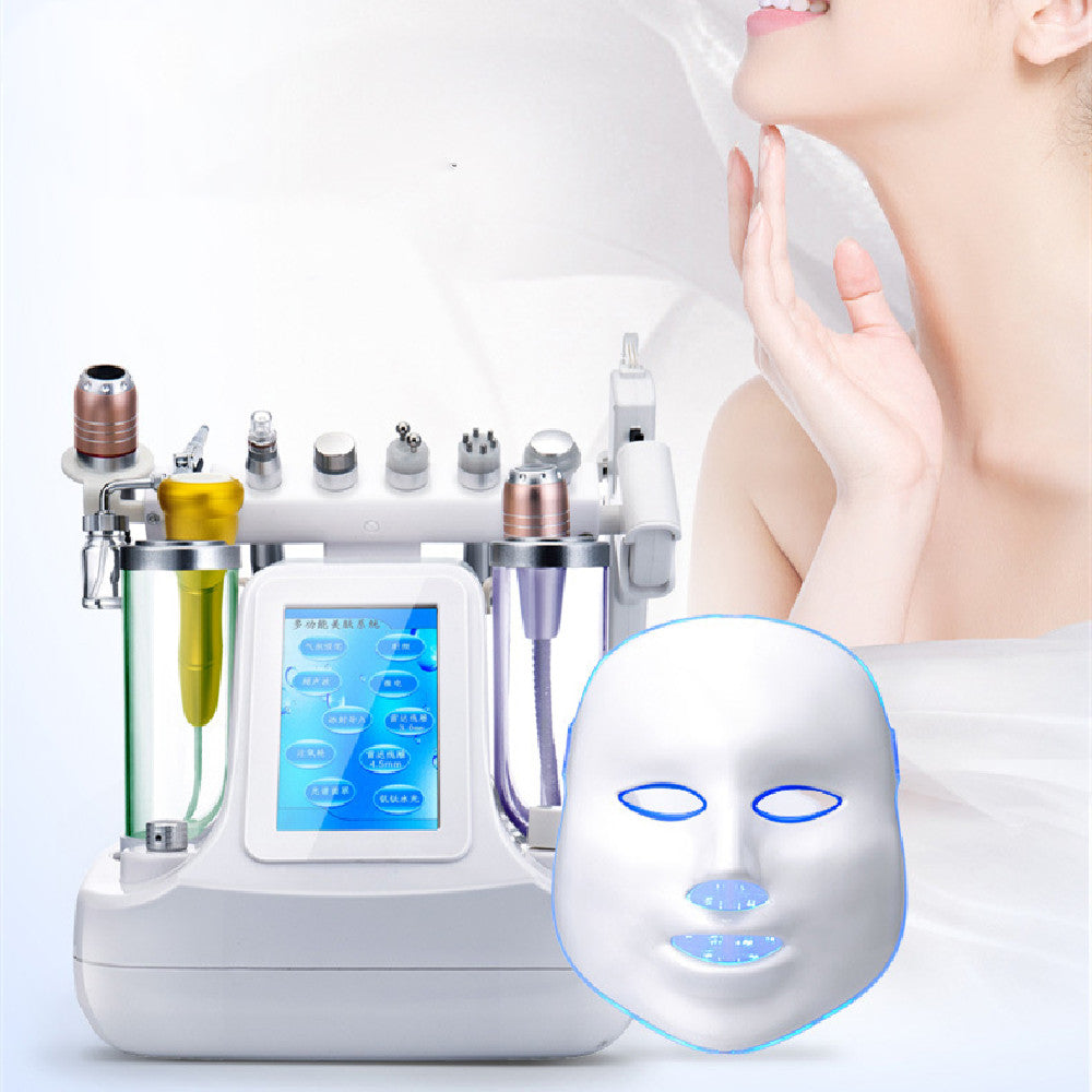 Čištění přístrojů pro kosmetické salony a inovativní kyslíková injekce s maskou pro revitalizaci pleti.