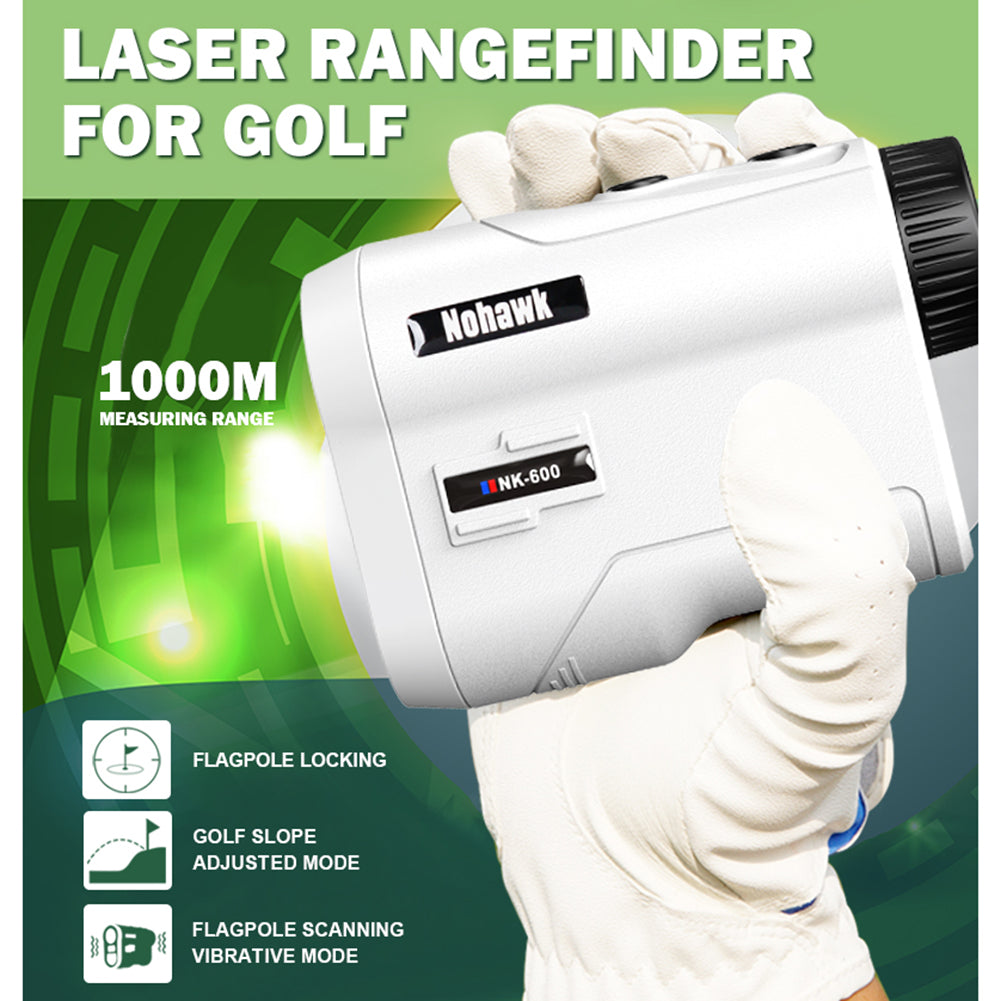 Laser rangefinder telescope 1000m s měřicím rozsahem pro golf, ideální pro outdoorové sporty.