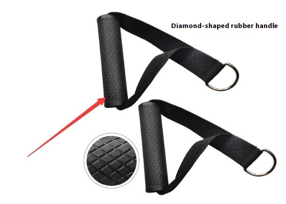 Fitness resistance band for strength training s diamantovým tvarovaným gumovým držadlem.