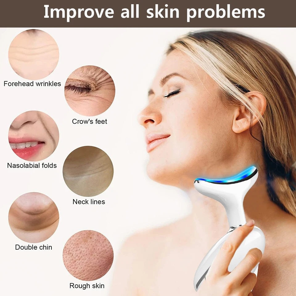 beauty instrument for neck lifting na odstranění problémů s pletí, včetně vrásek a jemných linek.