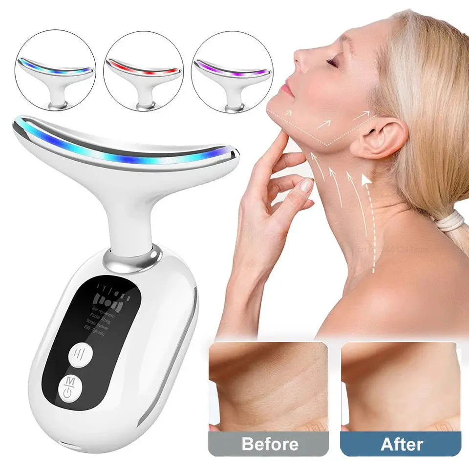 Beauty instrument for neck lifting - inovativní přístroj na zpevnění pleti krku, elegantní design.