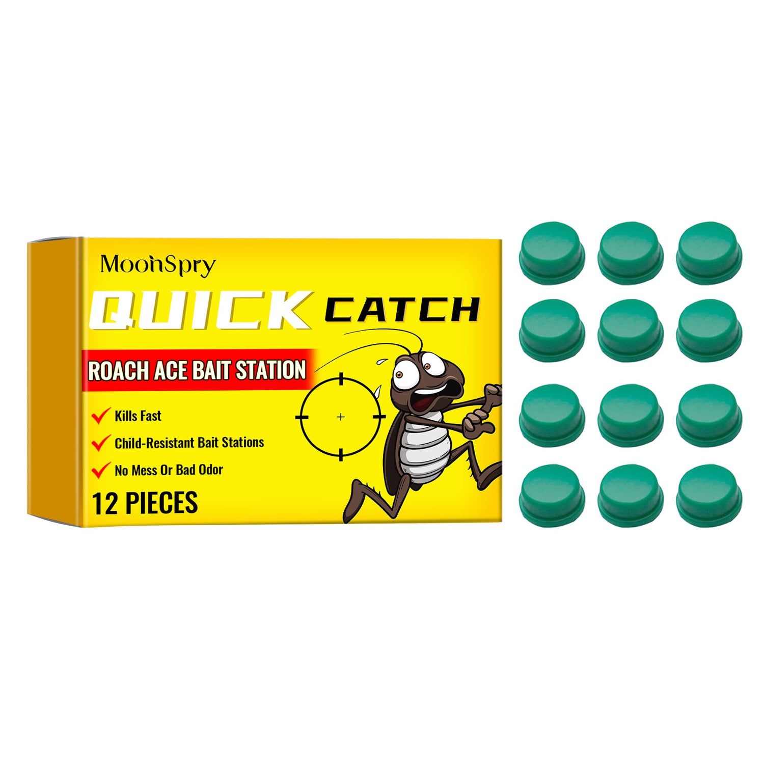 gel na nástrahy na šváby, balení 12 kusů, rychlá likvidace švábů, bez zápachu